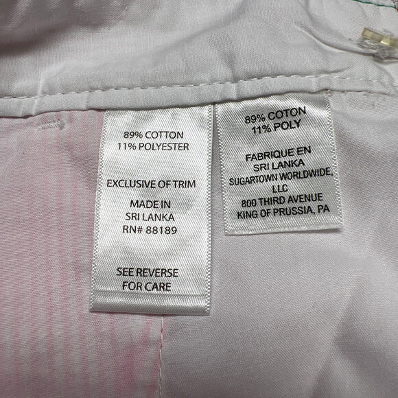 Lilly Pulitzer Buttercup Short SIZE 0 WAIST 29 Pink Seersucker Scallop Pockets - Picture 5 of 9